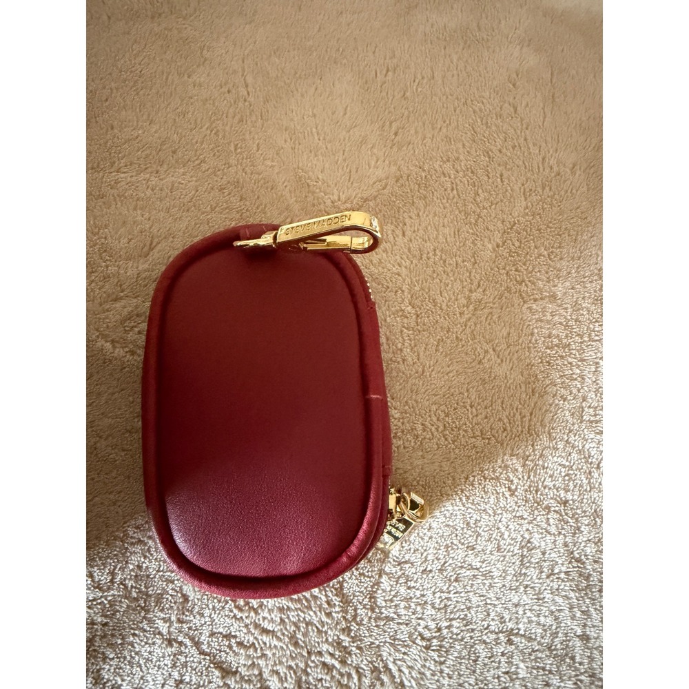 Steve Madden Burgundy Satchel Crossbody Bag with Webbed Strap & Coin Purse NWOT - Picture 9 of 13
